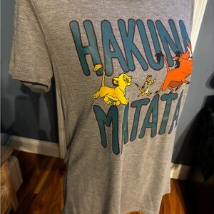 Disney Hakuna Matata Gray Graphic T-Shirt